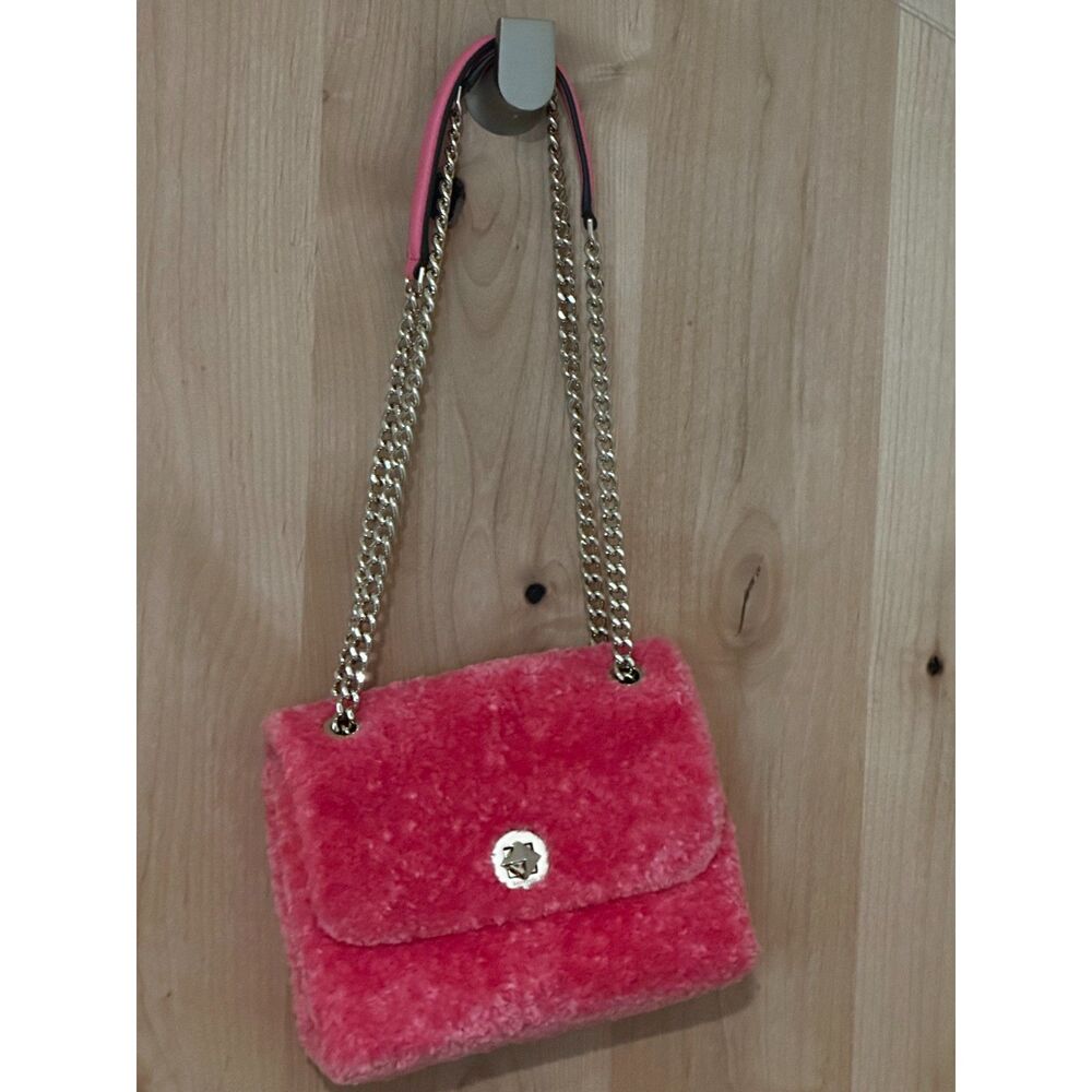 Kate Spade Natalia Faux Fur Small Flap Crossbody Purse EUC - Picture 2 of 8